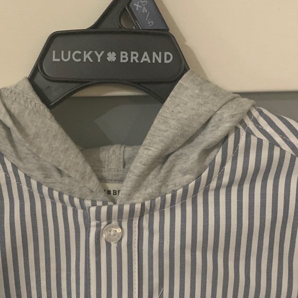 Lucky Brand kids Navy and White Striped Shirt - Picture 4 of 4